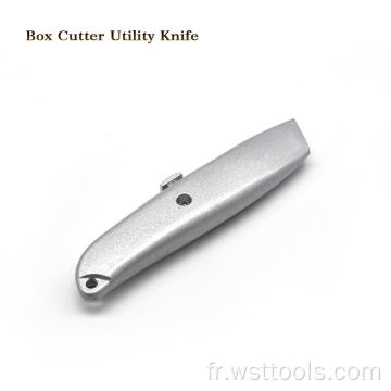 Cutter rétractable avec coque en aluminium robuste